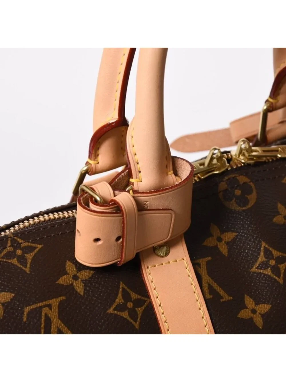 Louis Vuitton Boston Bag Keepall Bandouliere 45 Monogram Brown Gold